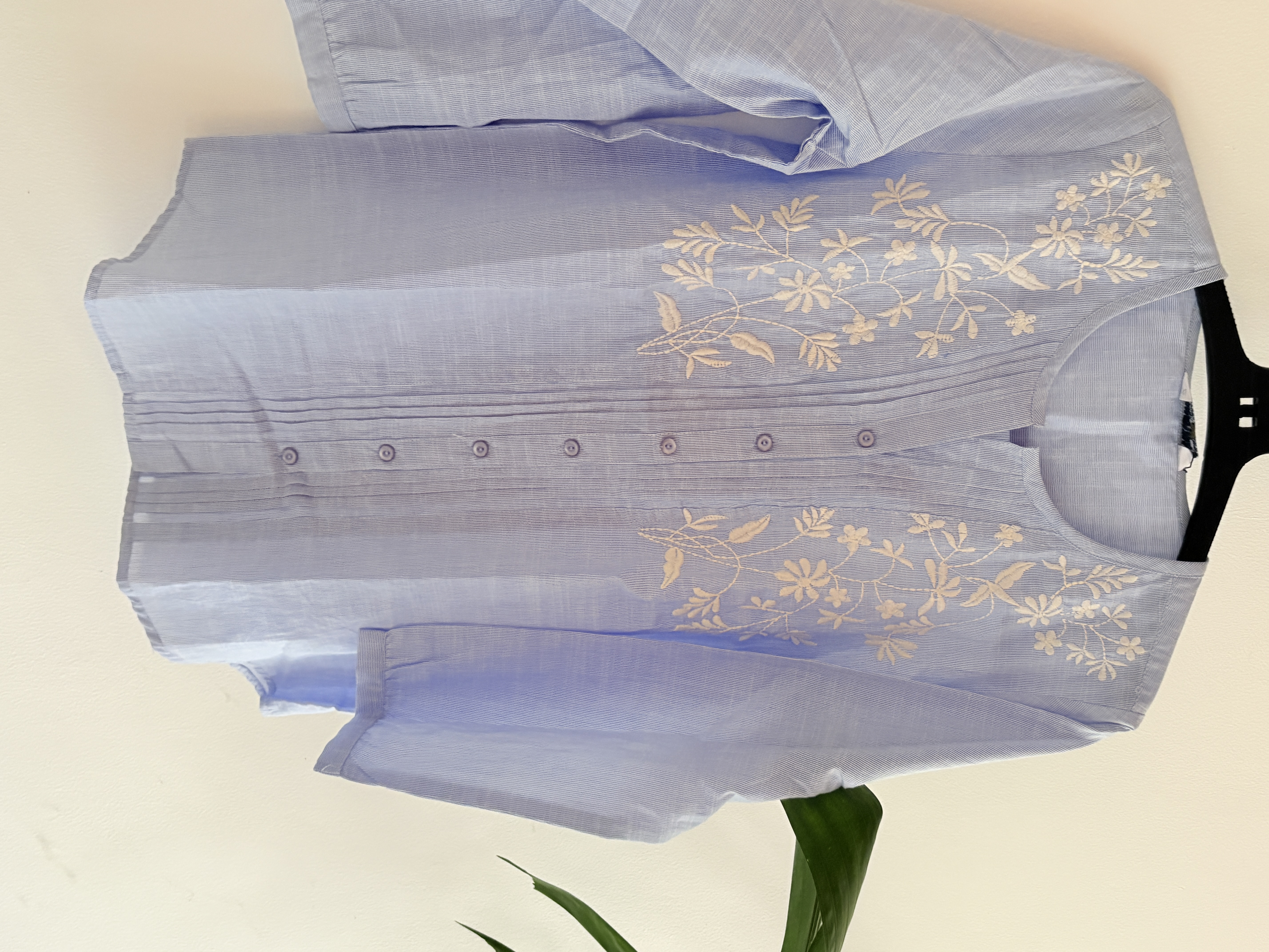 Blue Mist Embroidered Blouse