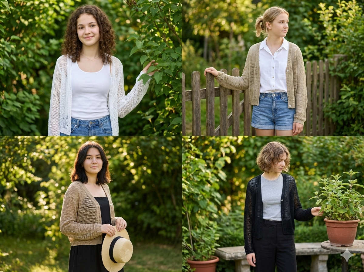 Eyelet Knit Cardigan