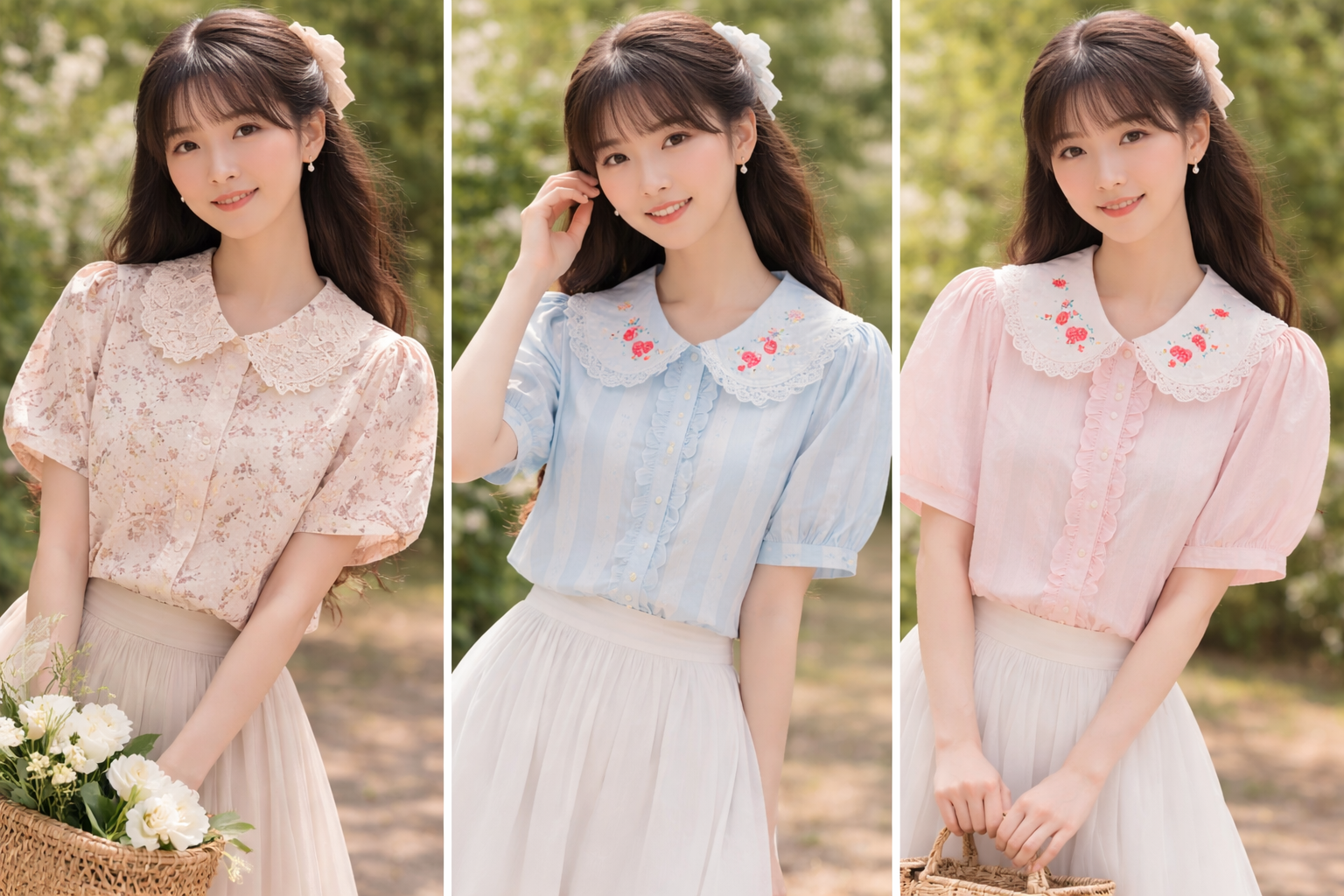 Emboridres peter collar Blouse